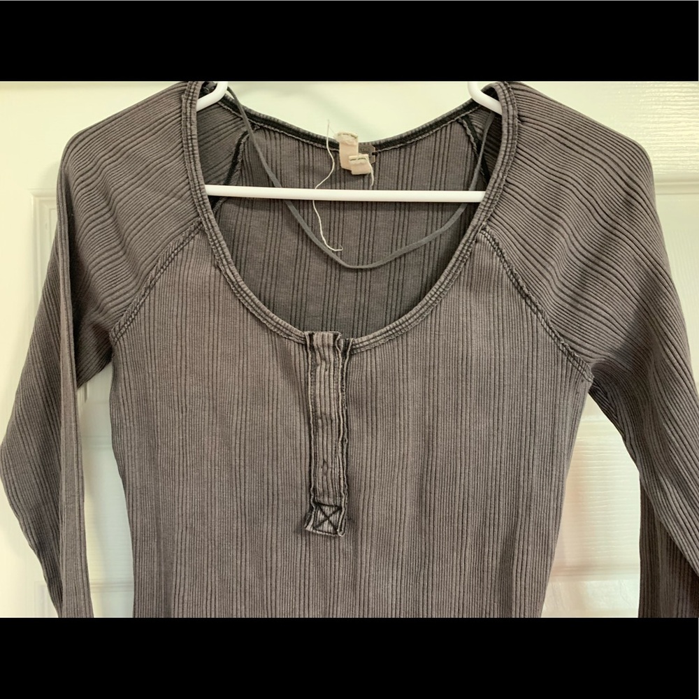 Grey Free People Top